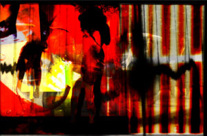 Palimpsests of XX Сentury 2011 photographic digital collage, sublimation printing on wet silk